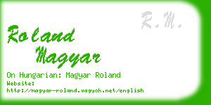 roland magyar business card